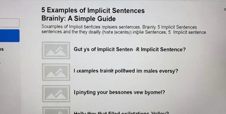 5 examples of implicit sentences brainly