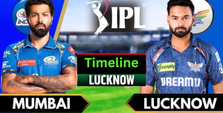 lucknow super giants vs mumbai indians timeline