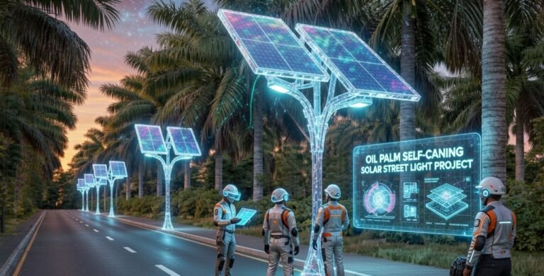 self cleaning street light palm oil