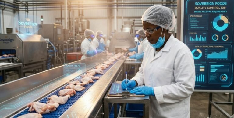sovereign foods quality control job matric pass fail requirements